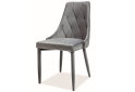 Obrázek 1 - Židle Trix Velvet šedý Bluvel 14, kov + Bluvel