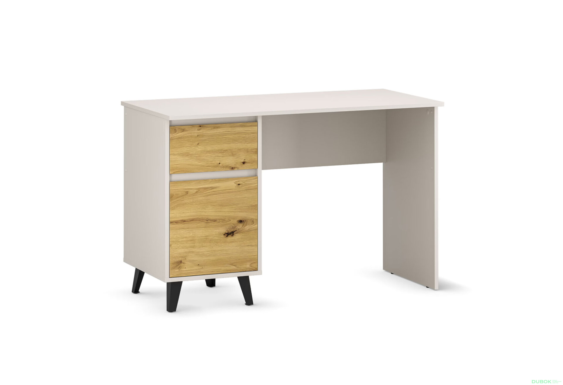 Obrázek 1 - Psací stůl BORG 1d1s/120 kašmír / dub artisan