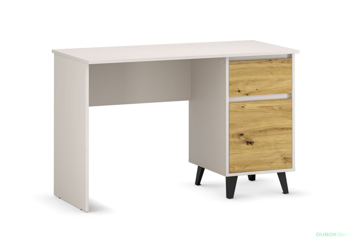 Obrázek 4 - Psací stůl BORG 1d1s/120 kašmír / dub artisan