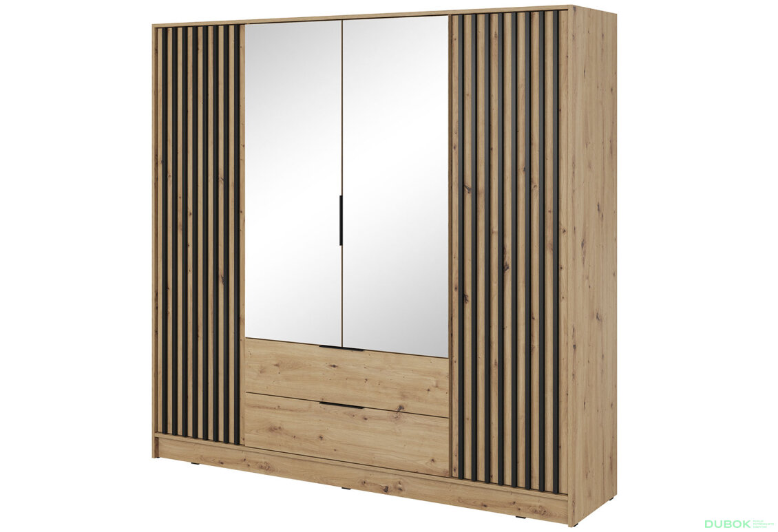 Skříň 4D se zrcadlem artisan Nelly