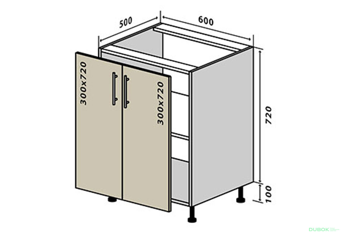 N6 Skříňka 2D 60 Prajm Lux / Prime Luxe