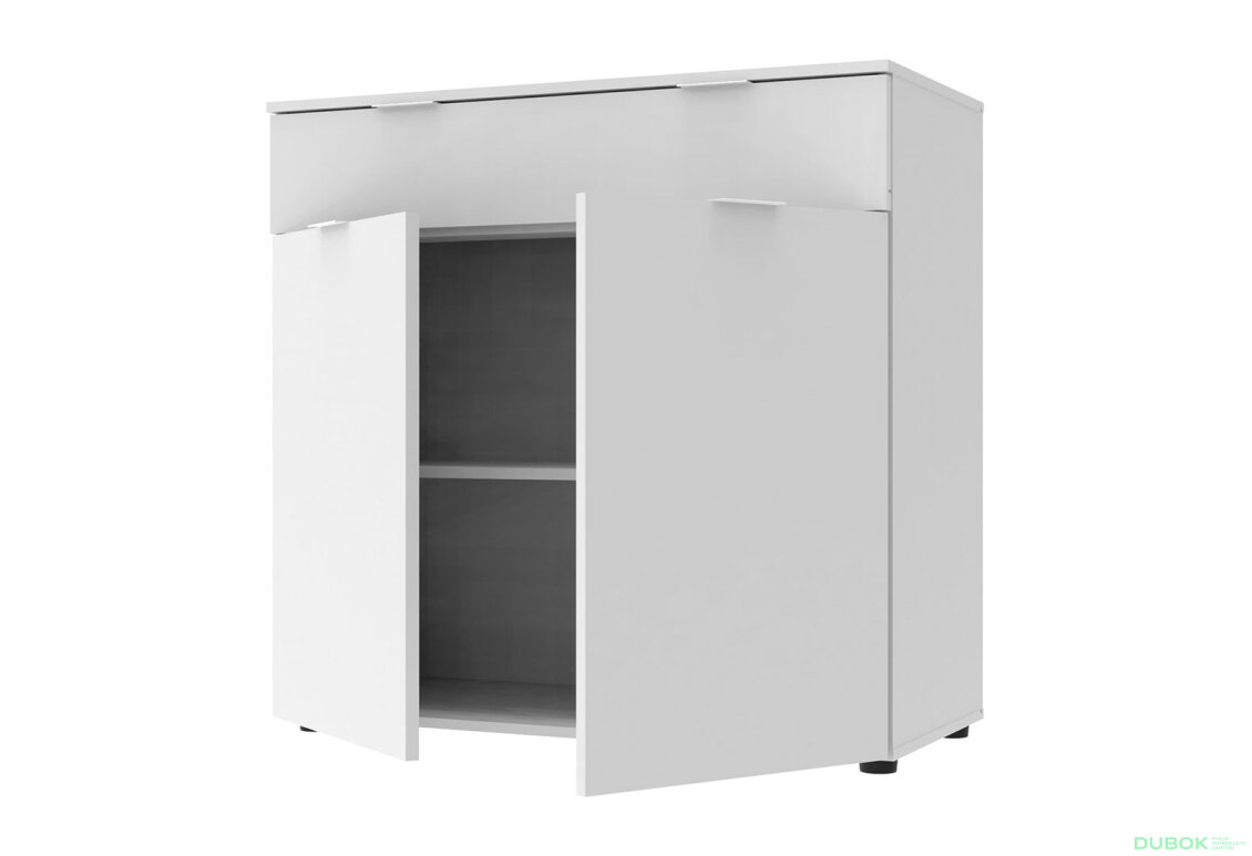 Obrázek 2 - Komoda s dvířky a zásuvkou Ron 2 80 cm Bílá