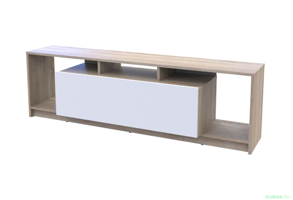 TV stolek U1 dub sonoma / bílý dřevotříska 160x38x48