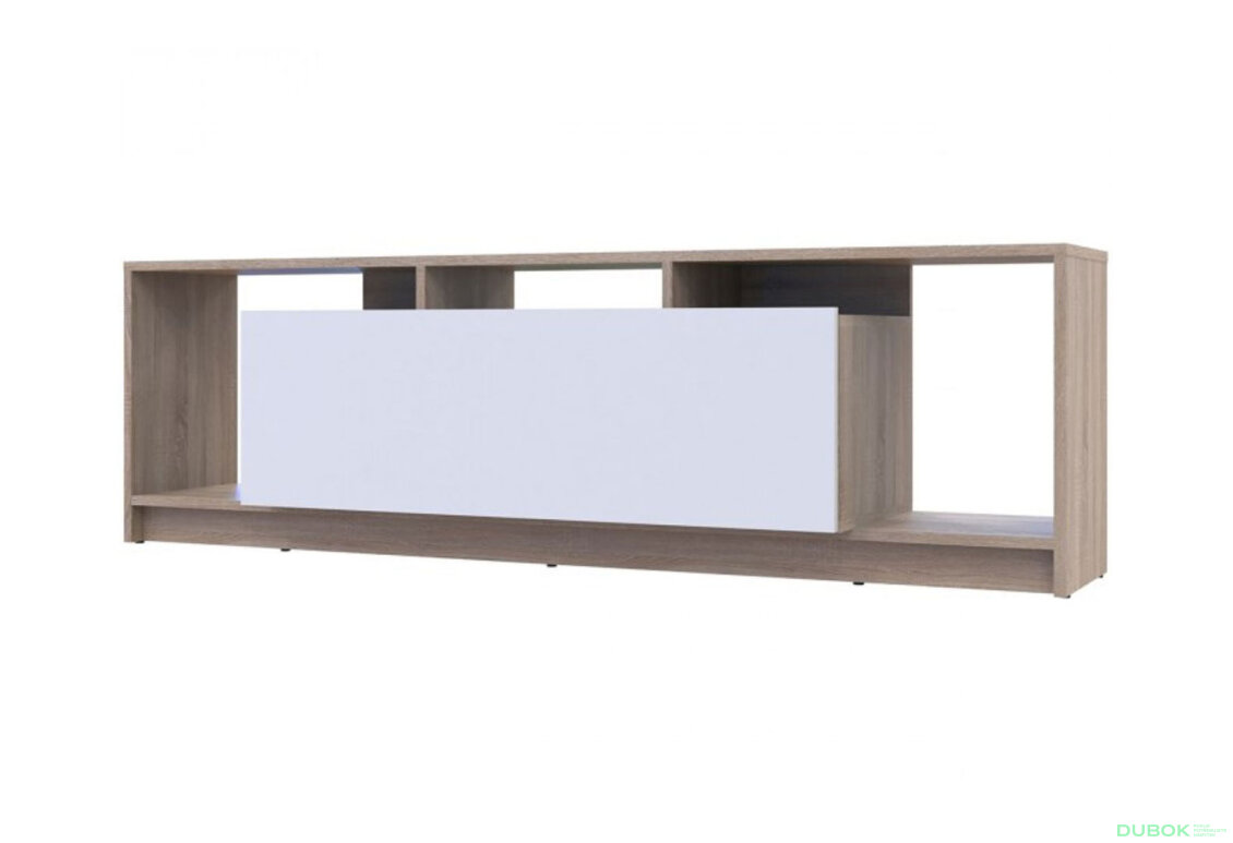 Obrázek 4 - TV stolek U1 dub sonoma / bílý dřevotříska 160x38x48