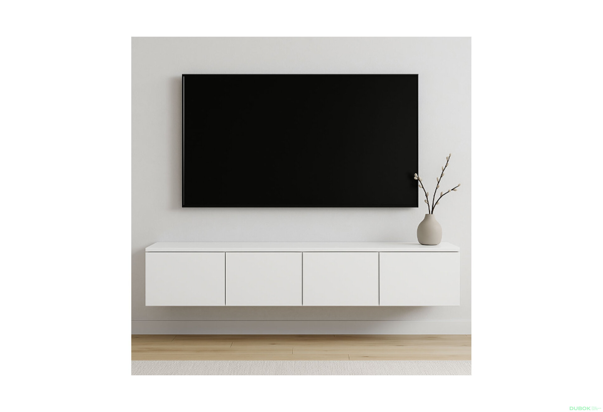 Obrázek 2 - TV stolek Levía bílý 4dv 160x35x33