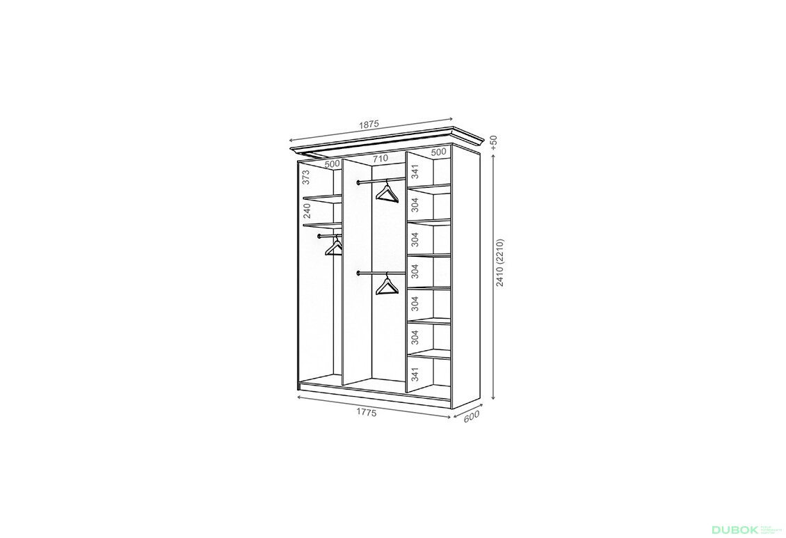 Korpus 1800x600 W Rim-Veneziano 2D 1,8 m