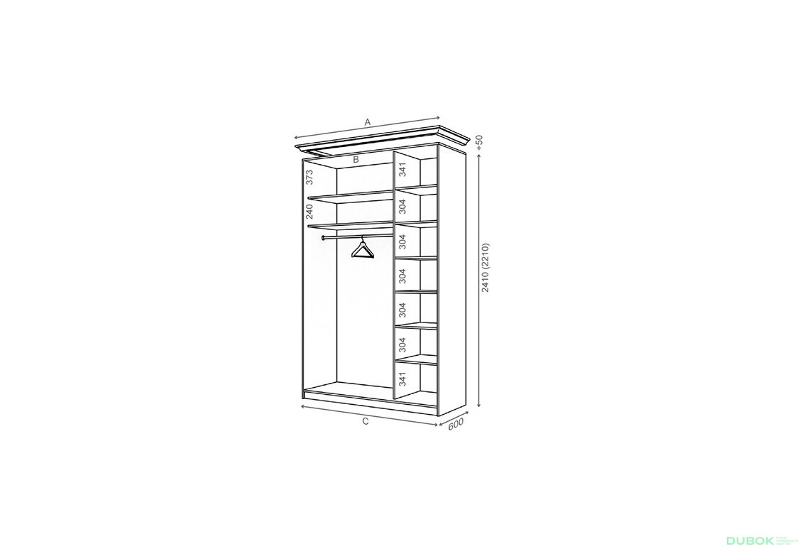 Obrázek 2 - Korpus 1700x600 Rim-Veneziano 2D 1,7 m