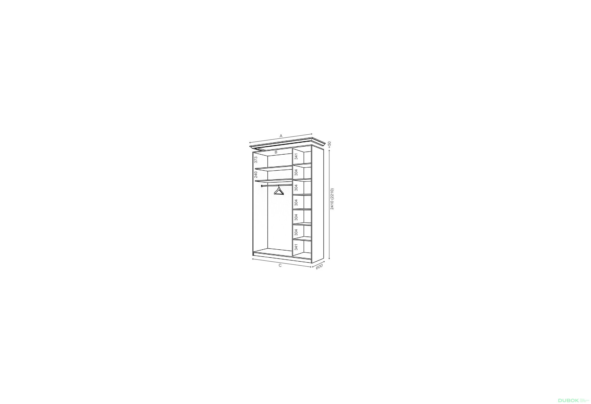 Obrázek 2 - Korpus 1600x600 Rim-Veneziano 2D 1,6 m