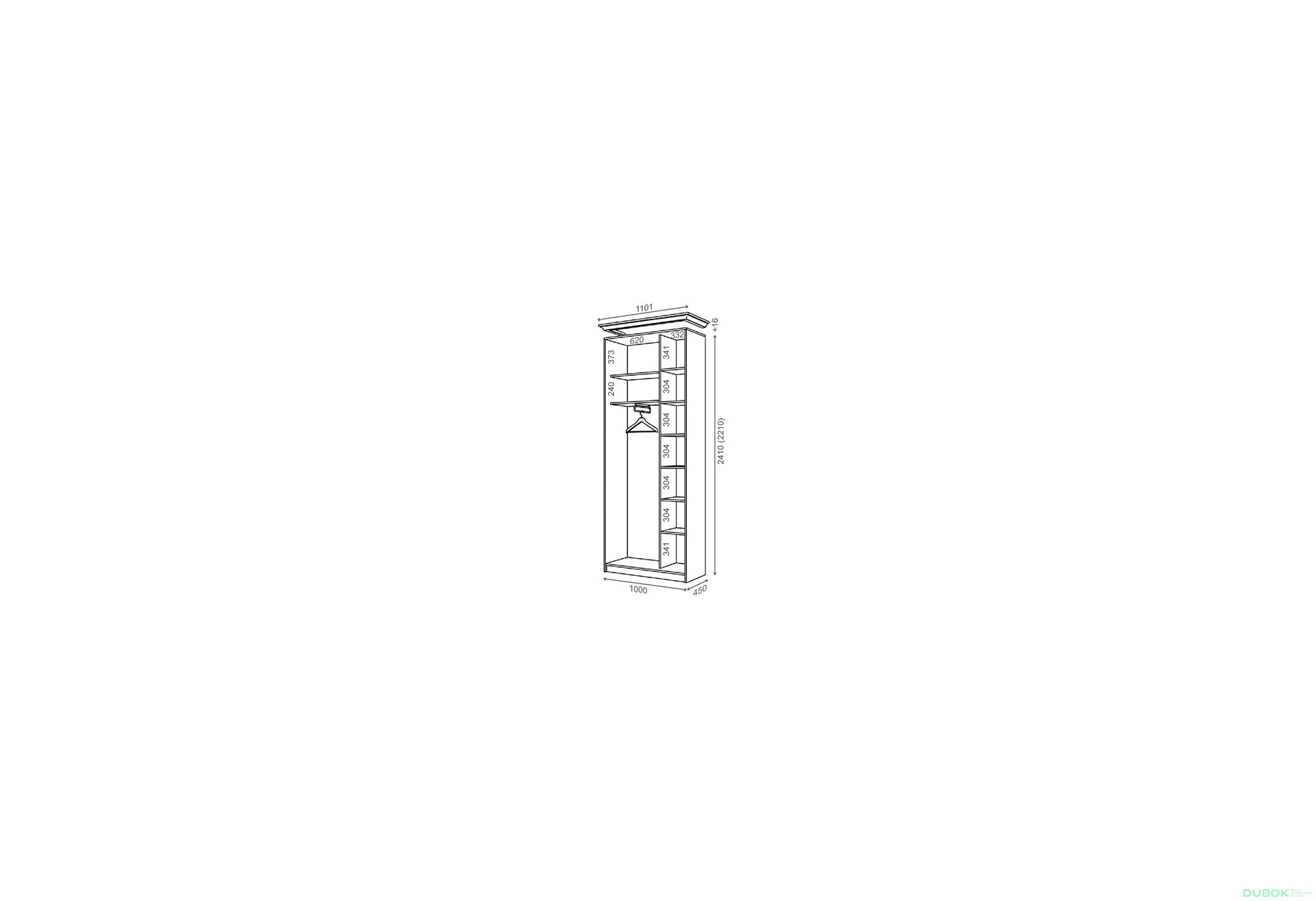 Obrázek 2 - Korpus 1000x450 Rim-Veneziano 2D 1,0 m