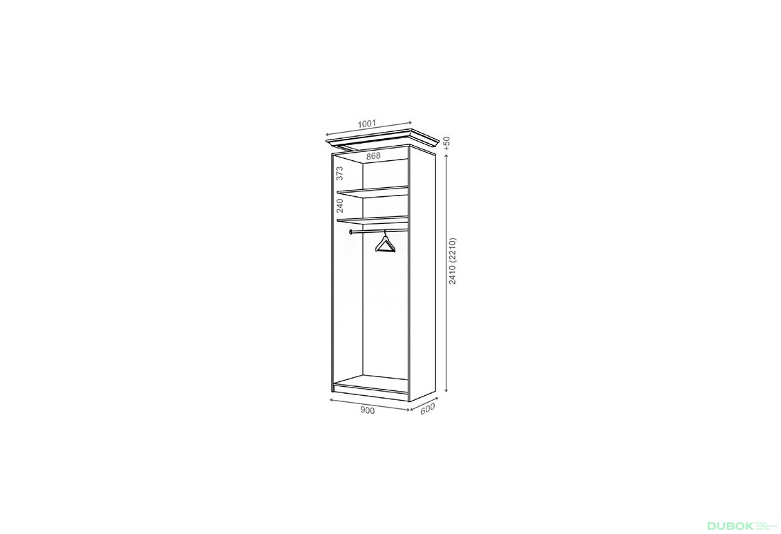 Korpus 900x600 Uni Rim-Veneziano 2D 0,9 m