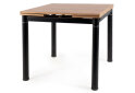 Obrázek 1 - Stůl GD-082 80(131)x80 dub artisan / matná černá kov
