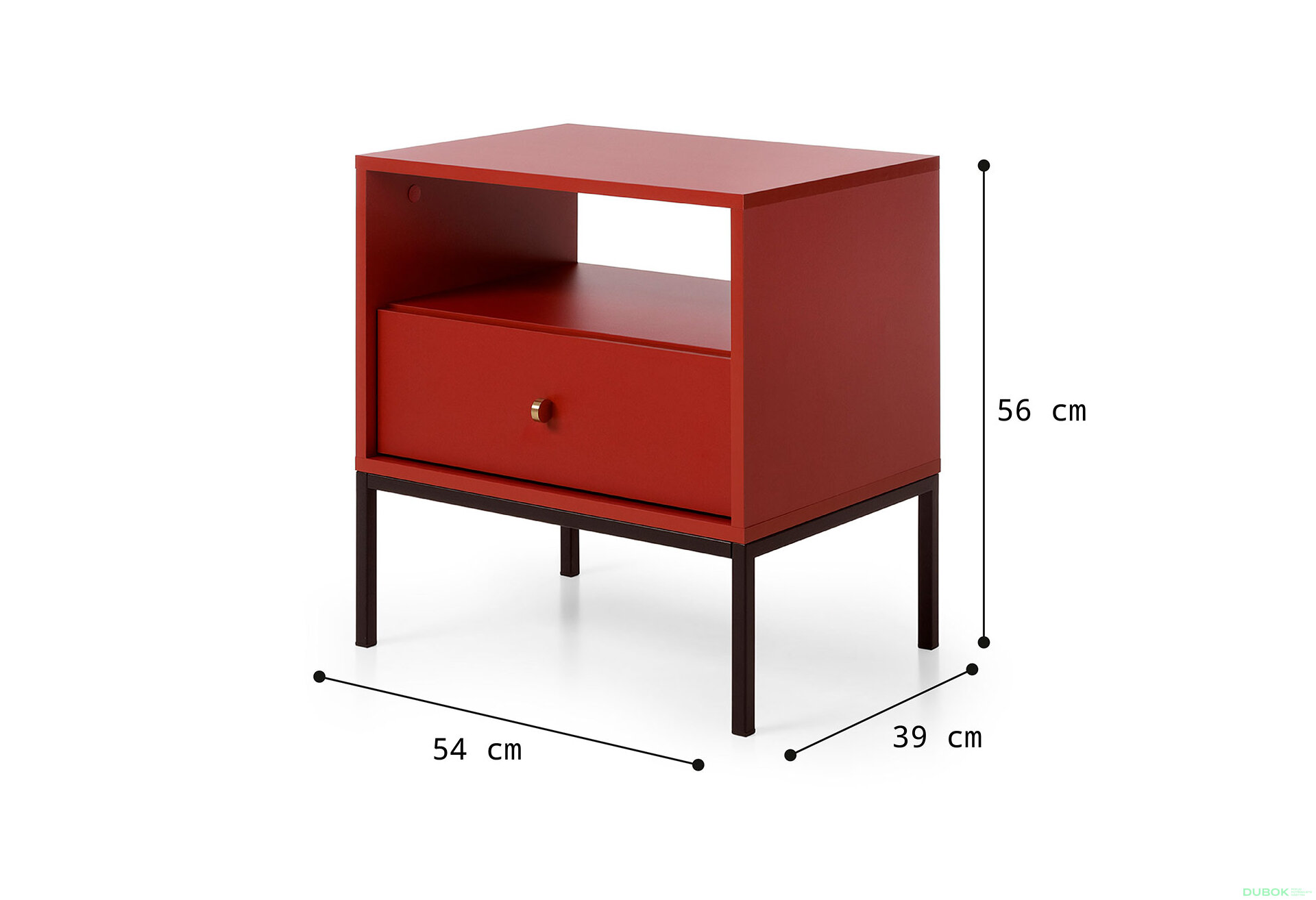 Obrázek 5 - Noční stolek MS54 Mono bordo