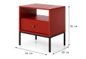 Obrázek 5 - Noční stolek MS54 Mono bordo