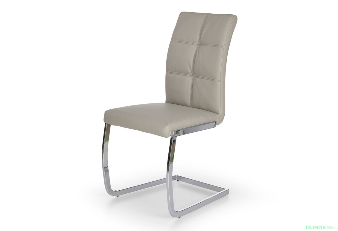 Židle K228 chrom / ekokůže světlý popel