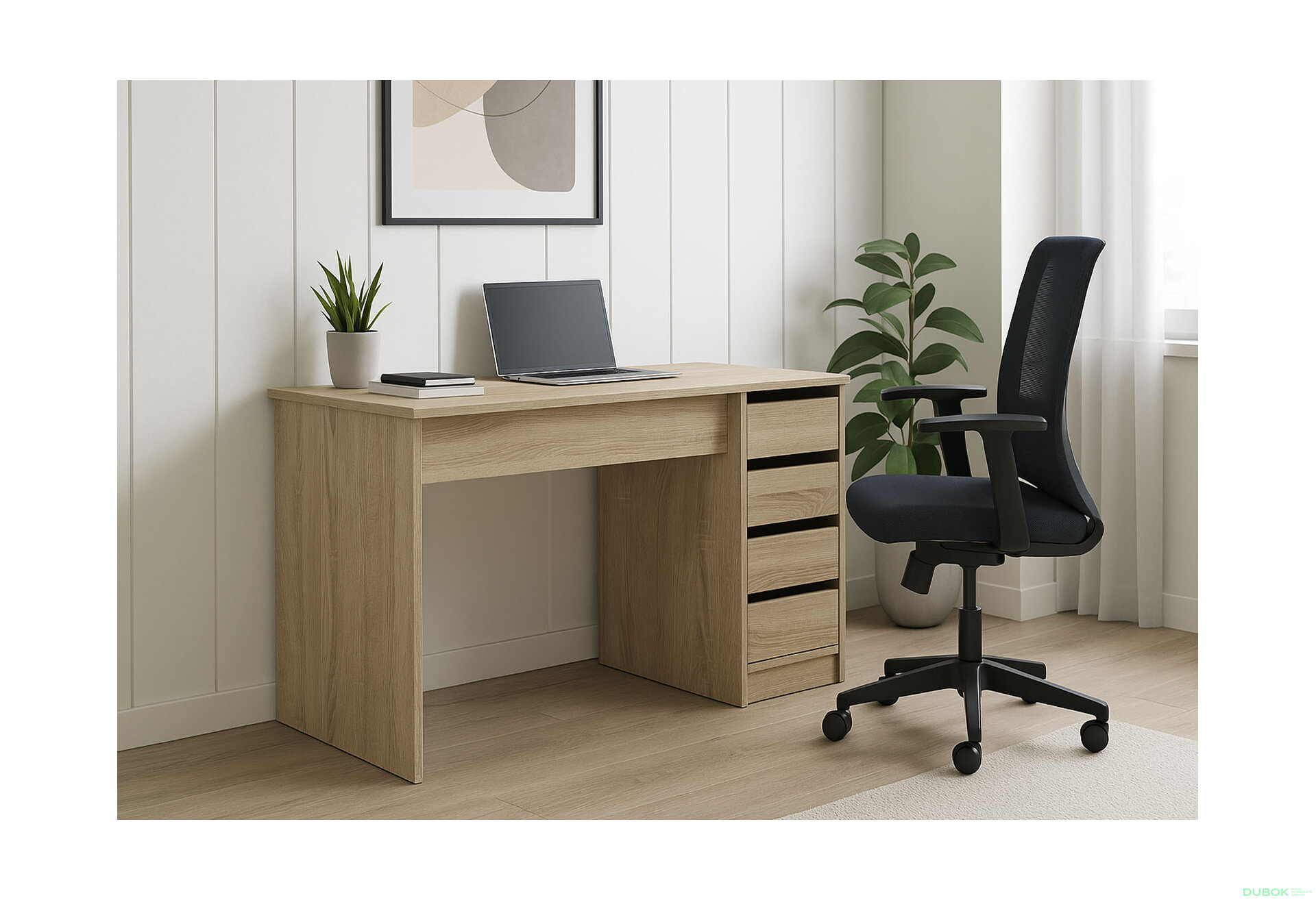 Obrázek 2 - Psací stůl s pravou montáží Profi 110 cm dub sonoma