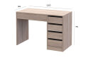 Obrázek 7 - Psací stůl s pravou montáží Profi 110 cm dub sonoma
