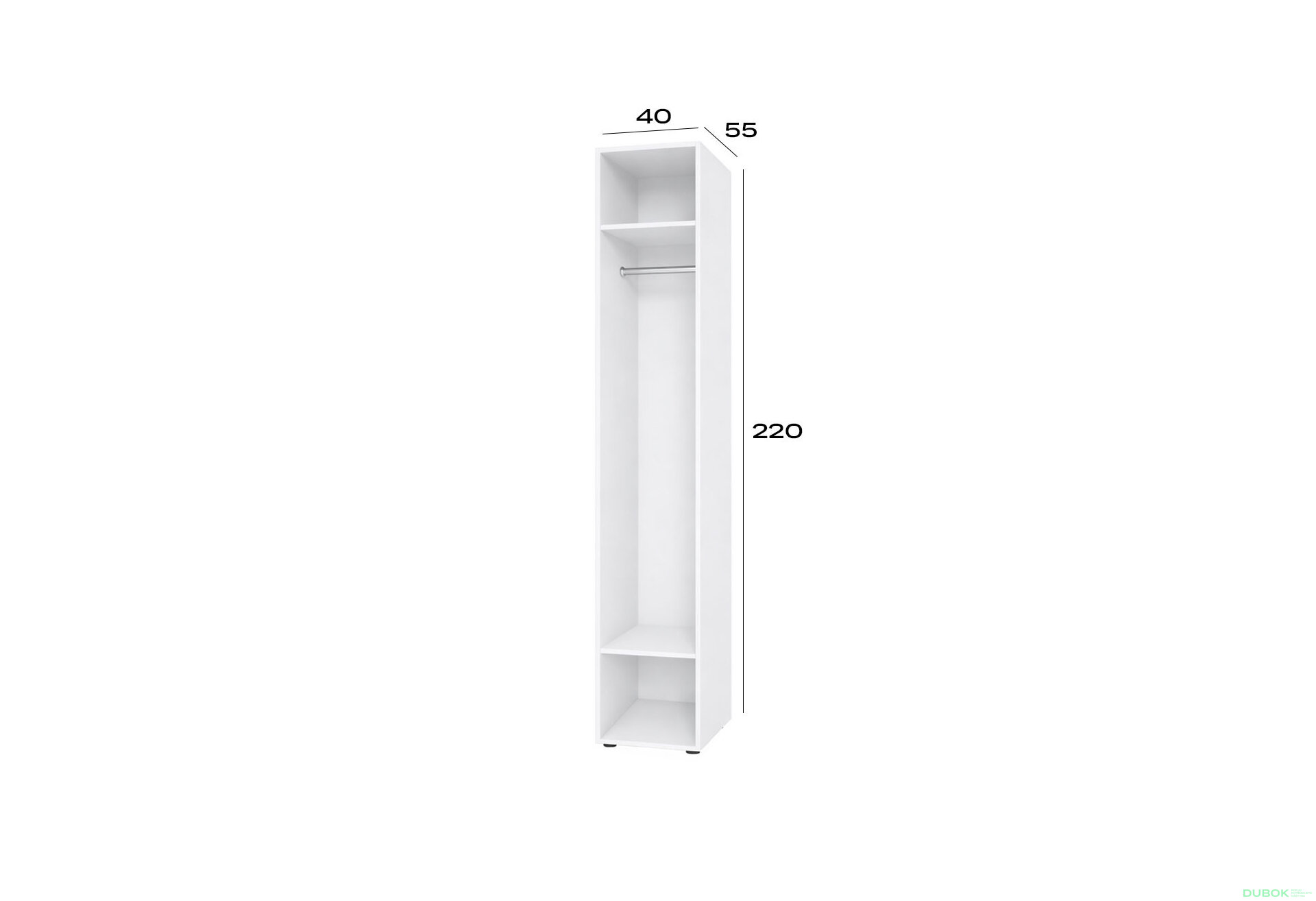 Obrázek 2 - Korpus modul 1 (h-2200*400) nymphaea alba Space