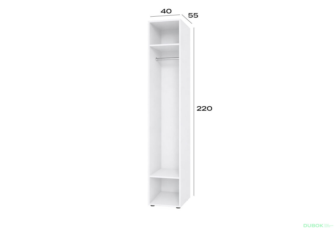 Obrázek 2 - Korpus modul 1 (h-2200*400) nymphaea alba Space