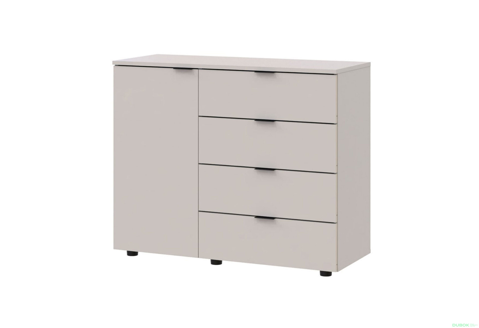 Obrázek 1 - Komoda s dvířky a 4 zásuvkami GC1 100 cm Kašmír Gelar