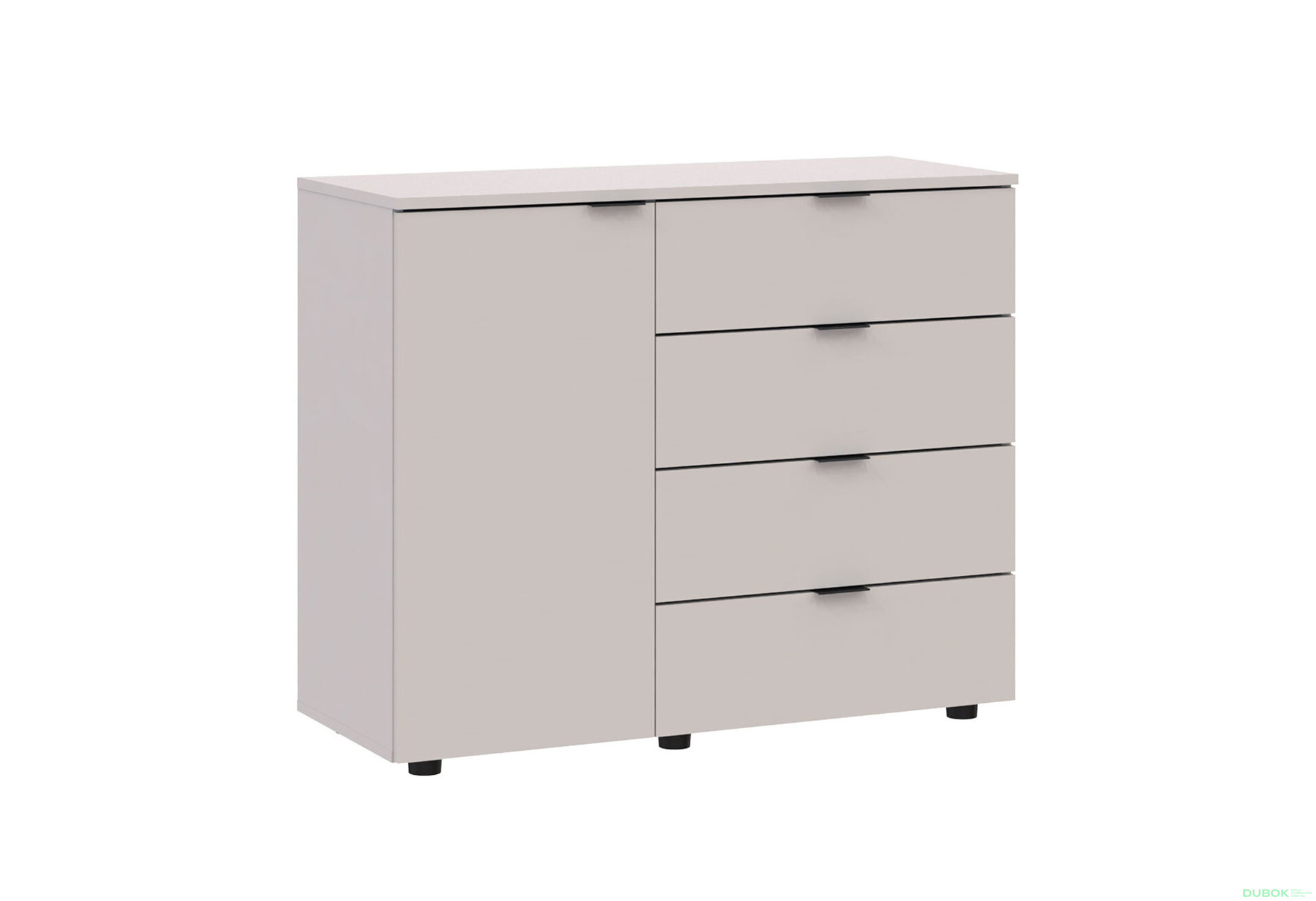 Obrázek 4 - Komoda s dvířky a 4 zásuvkami GC1 100 cm Kašmír Gelar