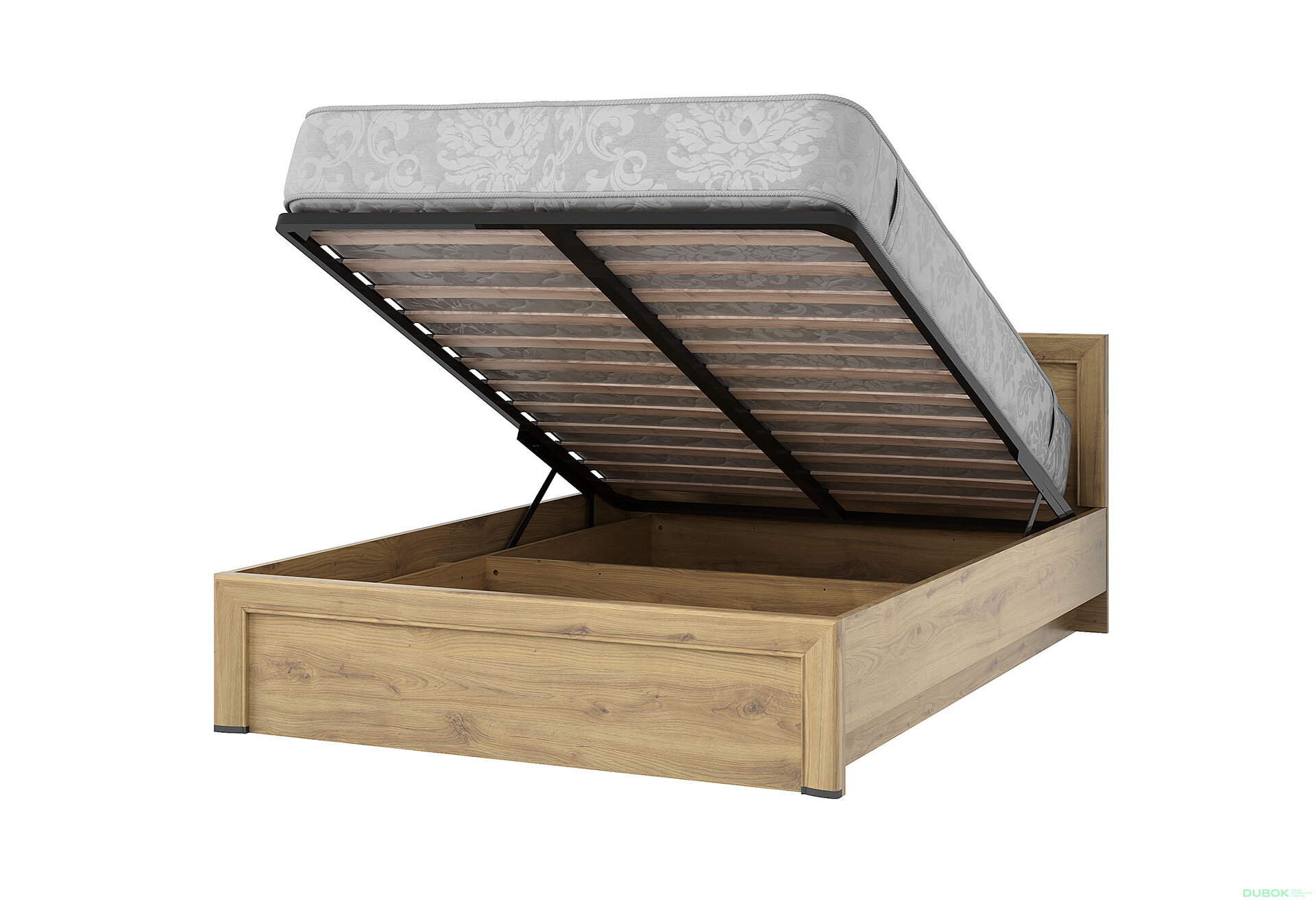 Obrázek 5 - Postel 140x200 s roštem, úložným prostorem Sapori dub navarra