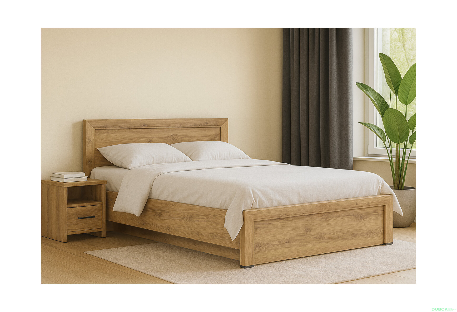 Obrázek 2 - Postel 140x200 s roštem, úložným prostorem Sapori dub navarra