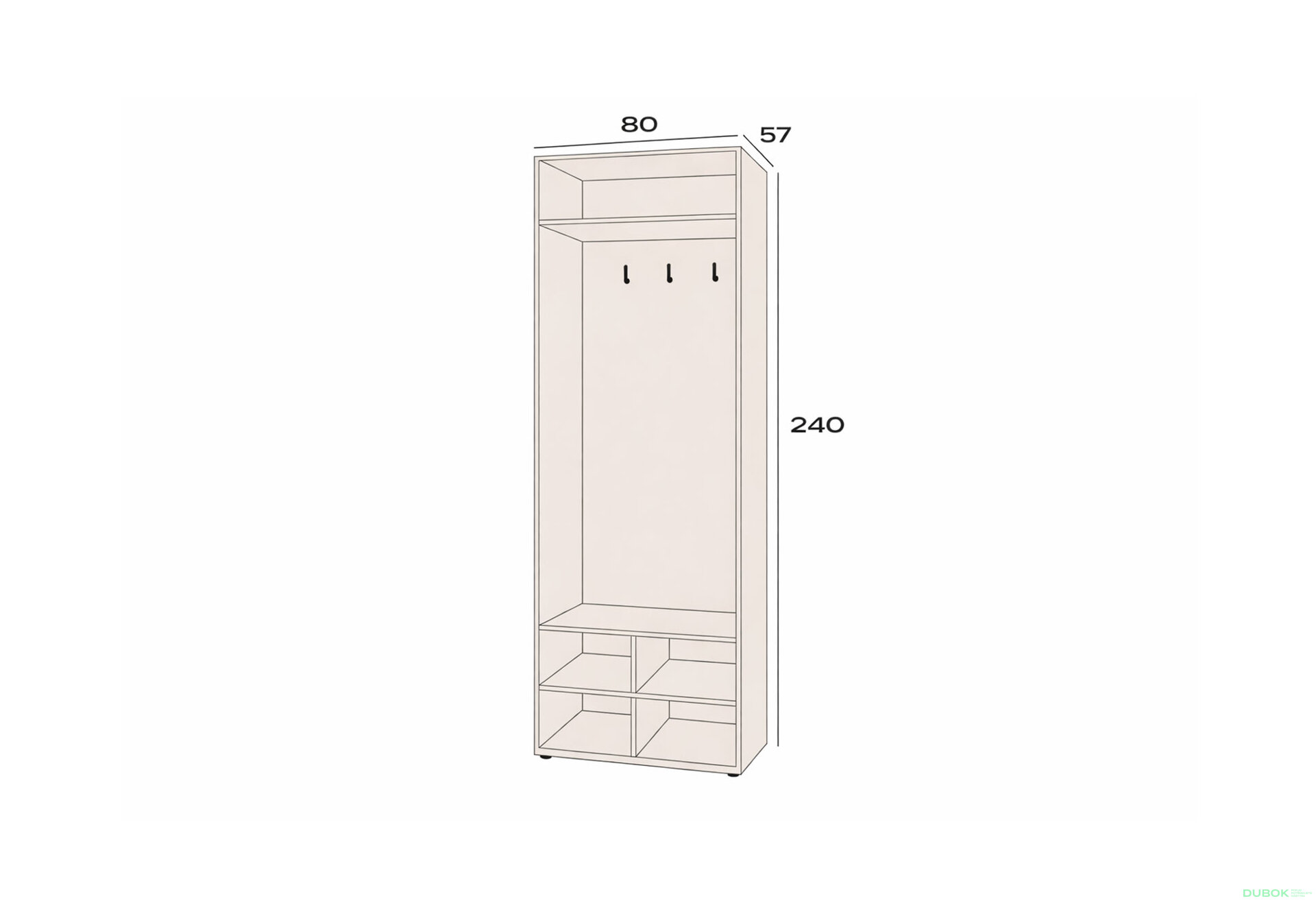 Obrázek 3 - Space Předsíň korpus (v-2400) kašmír