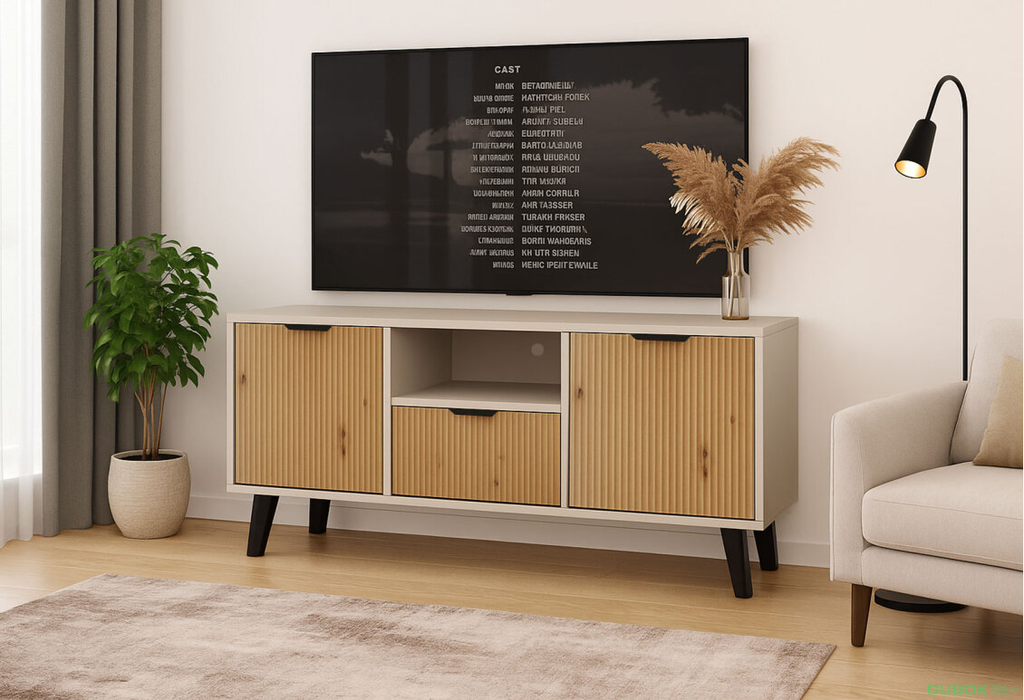 Obrázek 2 - TV stolek Borg Duo 2d1s kašmír / dub artisan