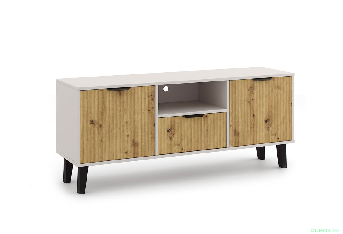 Obrázek 4 - TV stolek Borg Duo 2d1s kašmír / dub artisan