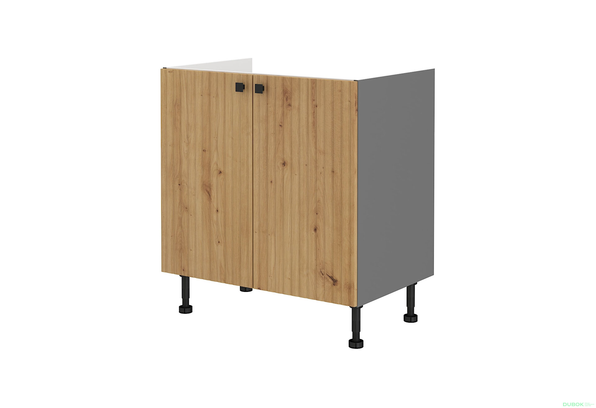 Obrázek 1 - 80 ZL 2F BB kuchyňský dřez Ava antracit / dub artisan