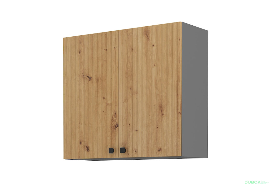 Obrázek 5300 - Kuchyňská sestava 4.9 m Ava antracit / dub artisan + Nessa antracit Storaz-Lempert