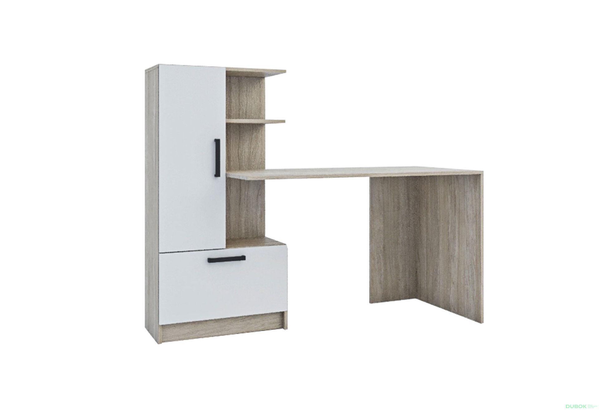 Obrázek 1 - Počítačový stůl Standard, urban oyster / nymfea alba, levá montáž