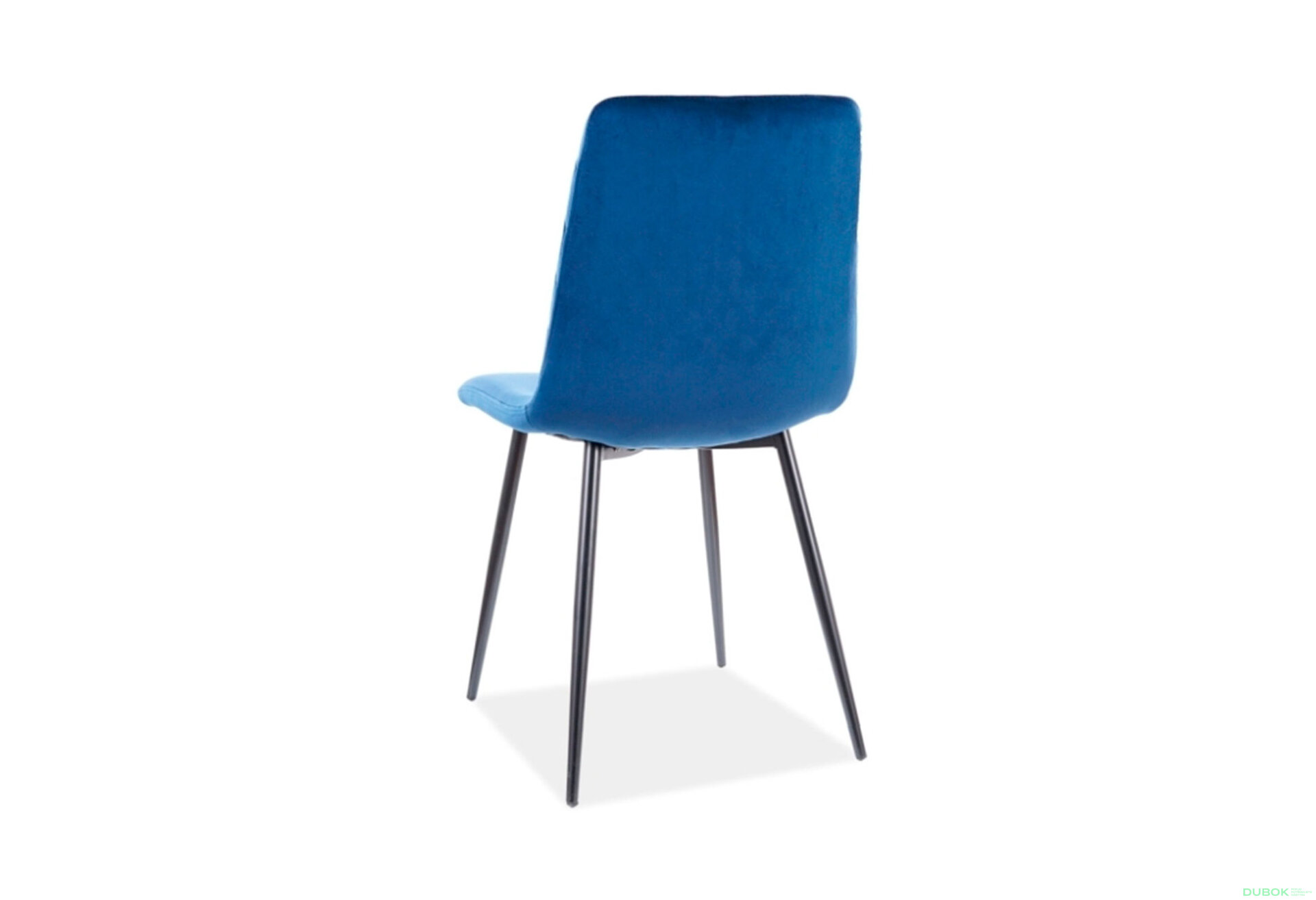 Obrázek 3 - Židle Iris Velvet tmavě modrá Bluvel 86, kov černá matná