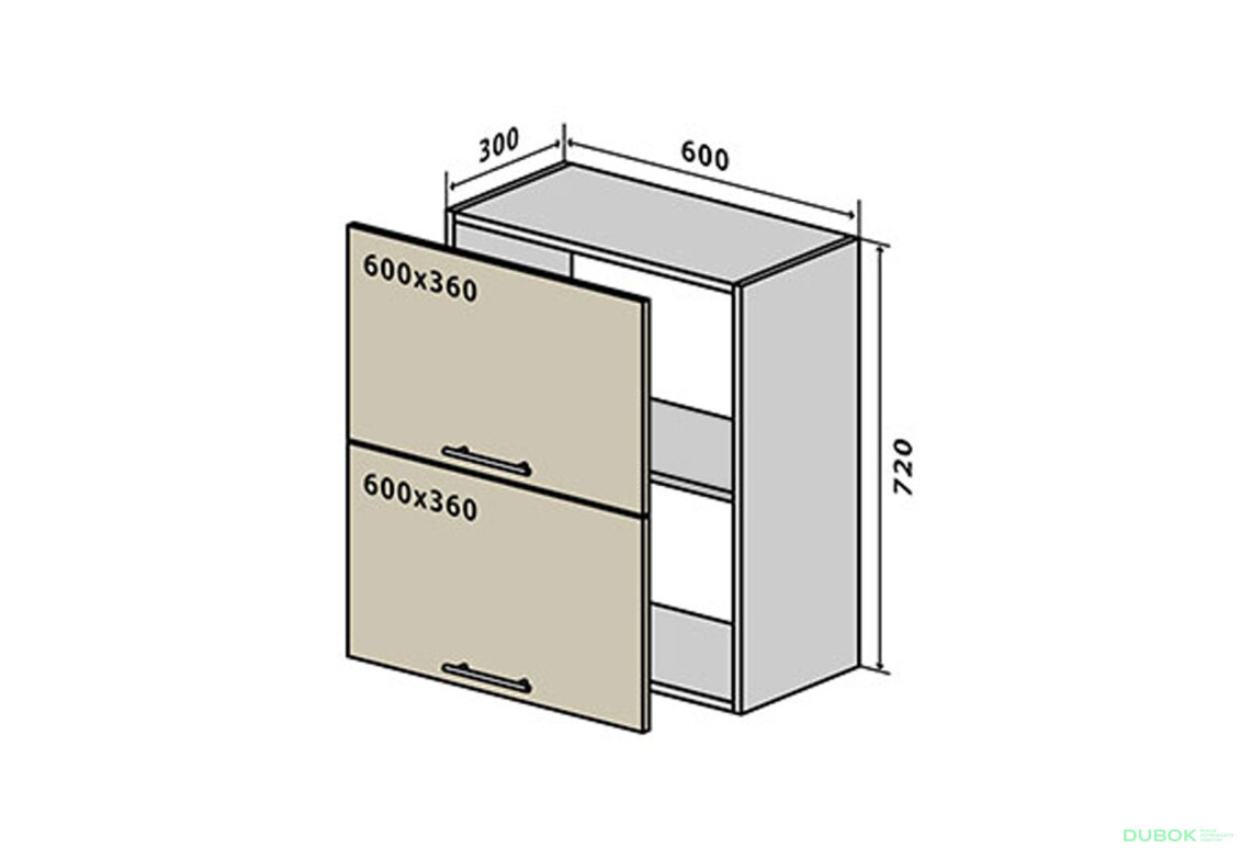 V20 Skříňka 2D 60 Prajm Lux / Prime Luxe