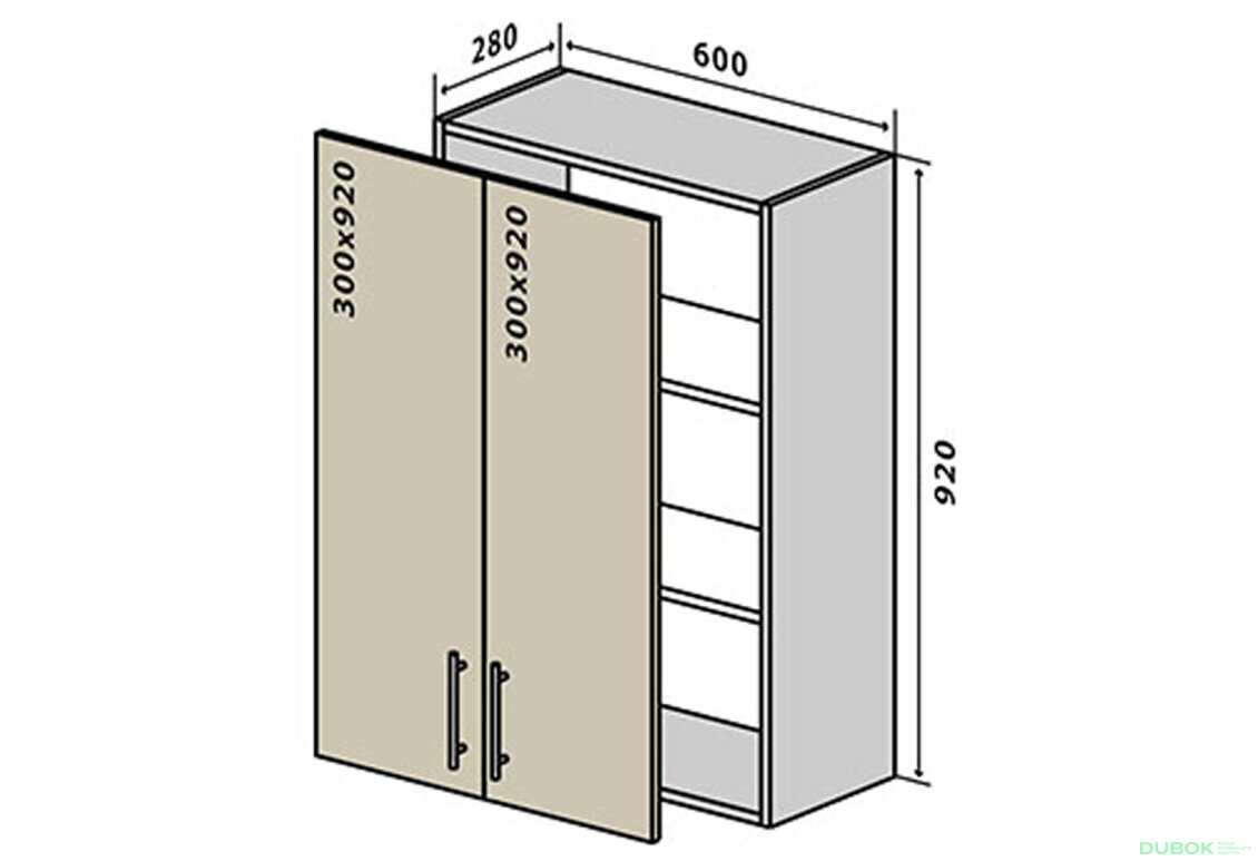 V46 Skříňka 2D 60 Prajm / Prime