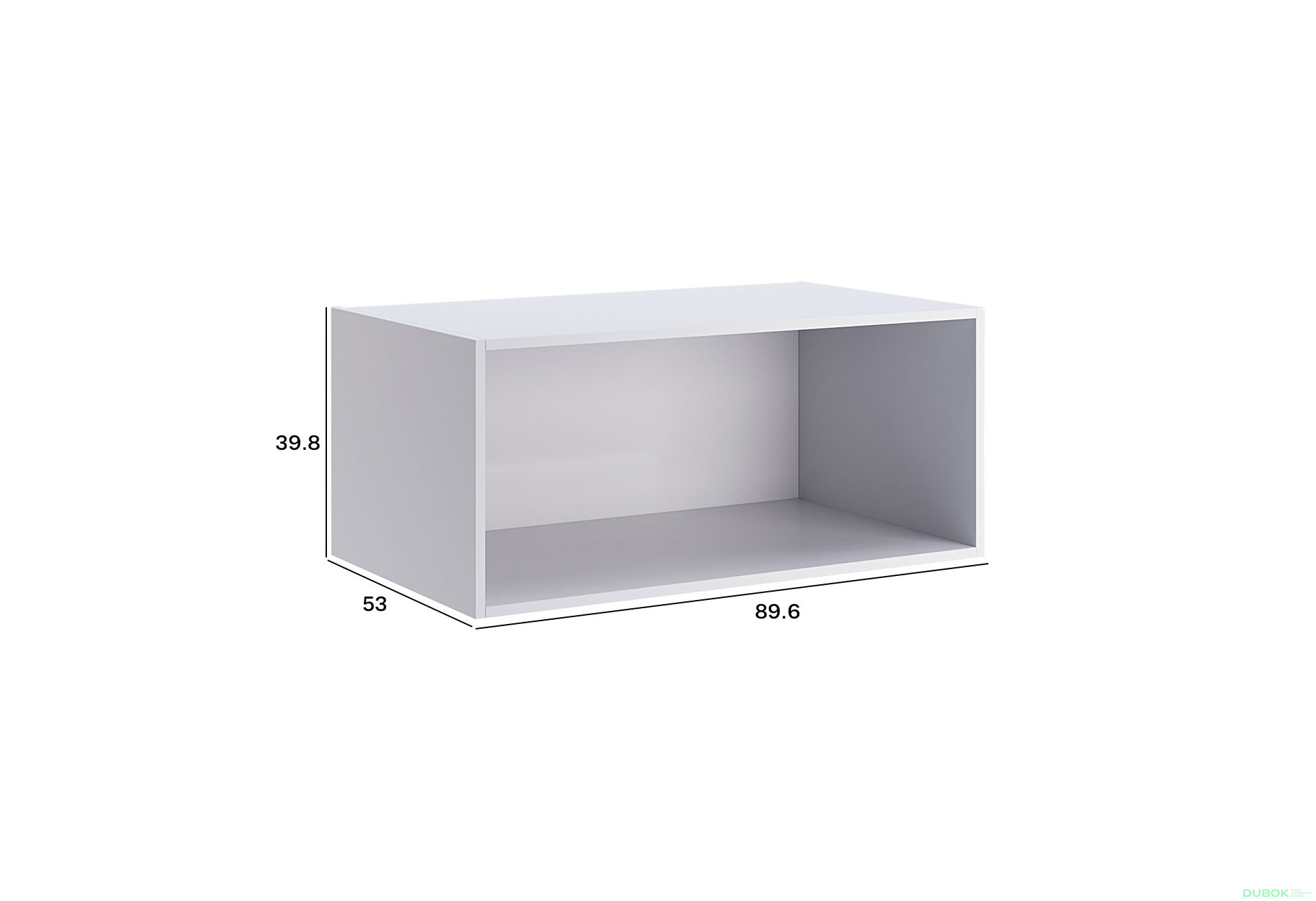 Obrázek 2 - Korpus Nástavec na skříň 2dv Bílý lesk Idea