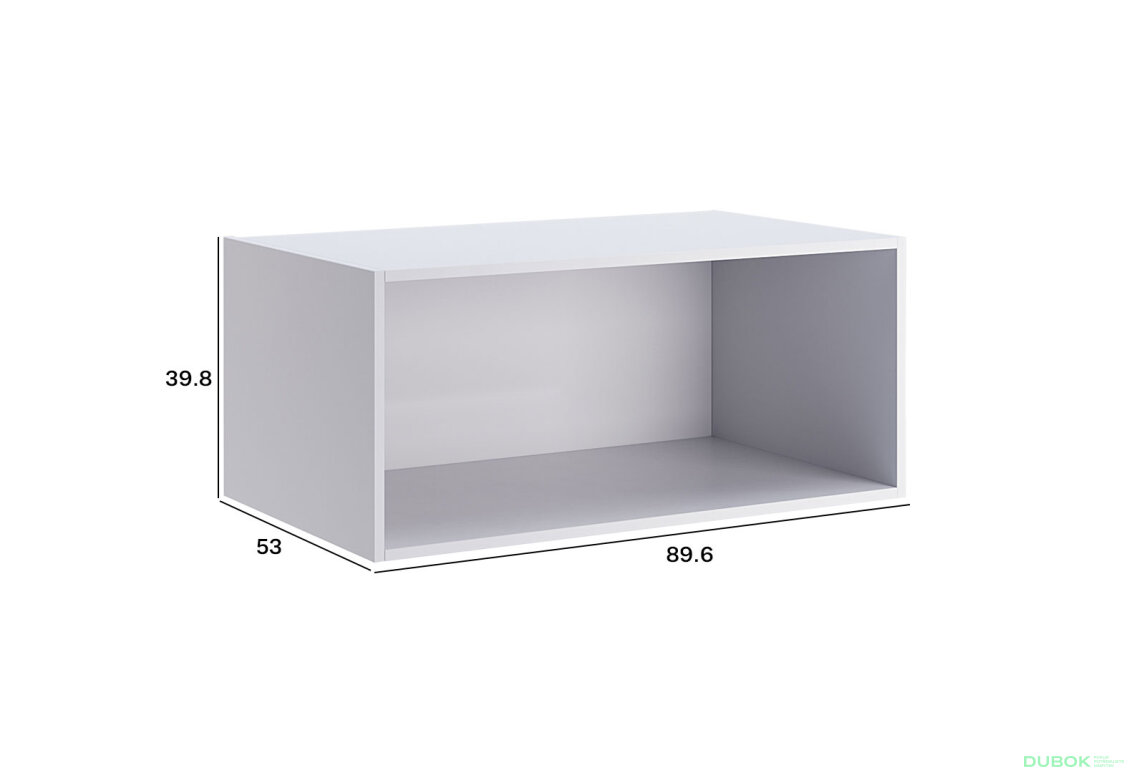 Obrázek 2 - Korpus Nástavec na skříň 2dv Bílý lesk Idea