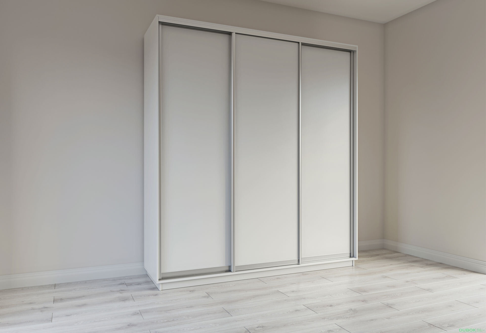 Obrázek 3 - Skříň s posuvnými dveřmi 2500x2200x600 3LTD nymphaea alba, profil stříbrný