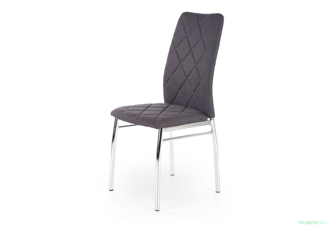 Židle K309 chrom / tmavý popel