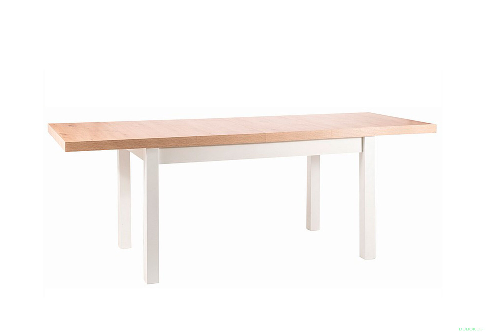 Obrázek 6 - Stůl Presto 140(140+39+39)x80 dub artisan / bílý