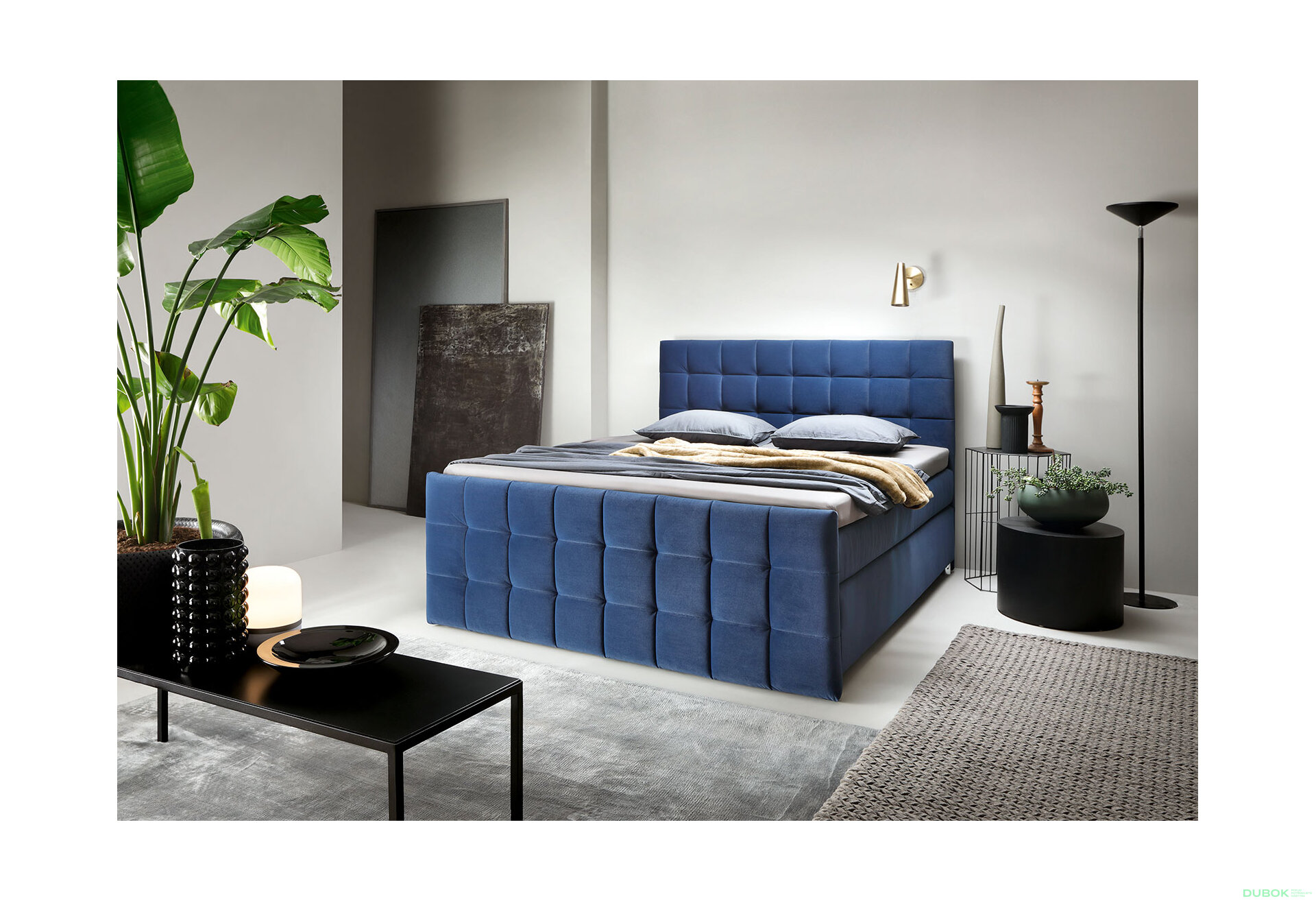 Obrázek 3 - Postel Imperia 160x200 s roštem Matt Velvet 79 Davis, Elastic-Top 6 cm