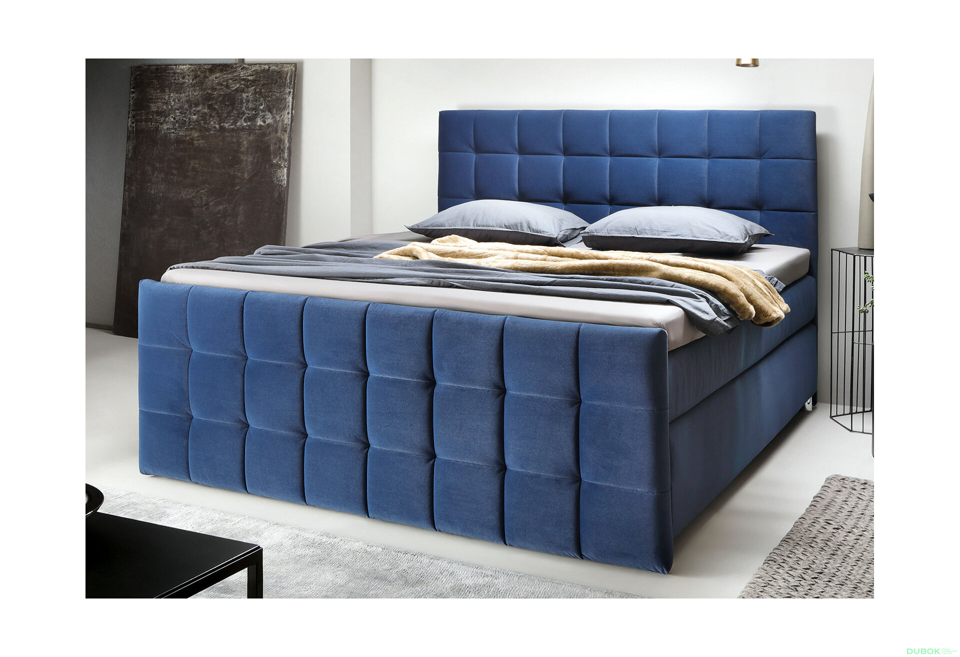 Obrázek 2 - Postel Imperia 160x200 s roštem Matt Velvet 79 Davis, Elastic-Top 6 cm