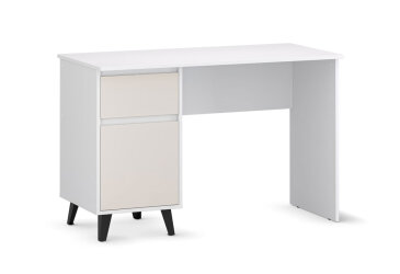 Psací stůl BORG 1d1s/120 bílý / kašmír