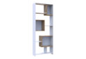Obrázek 5 - Vysoký regál BS1 Bílá / Dub evoke 81x30x210