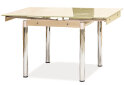 Obrázek 2953 - Stůl GD-082 80(131)x80 + 3 židle H-261 krém / chrom