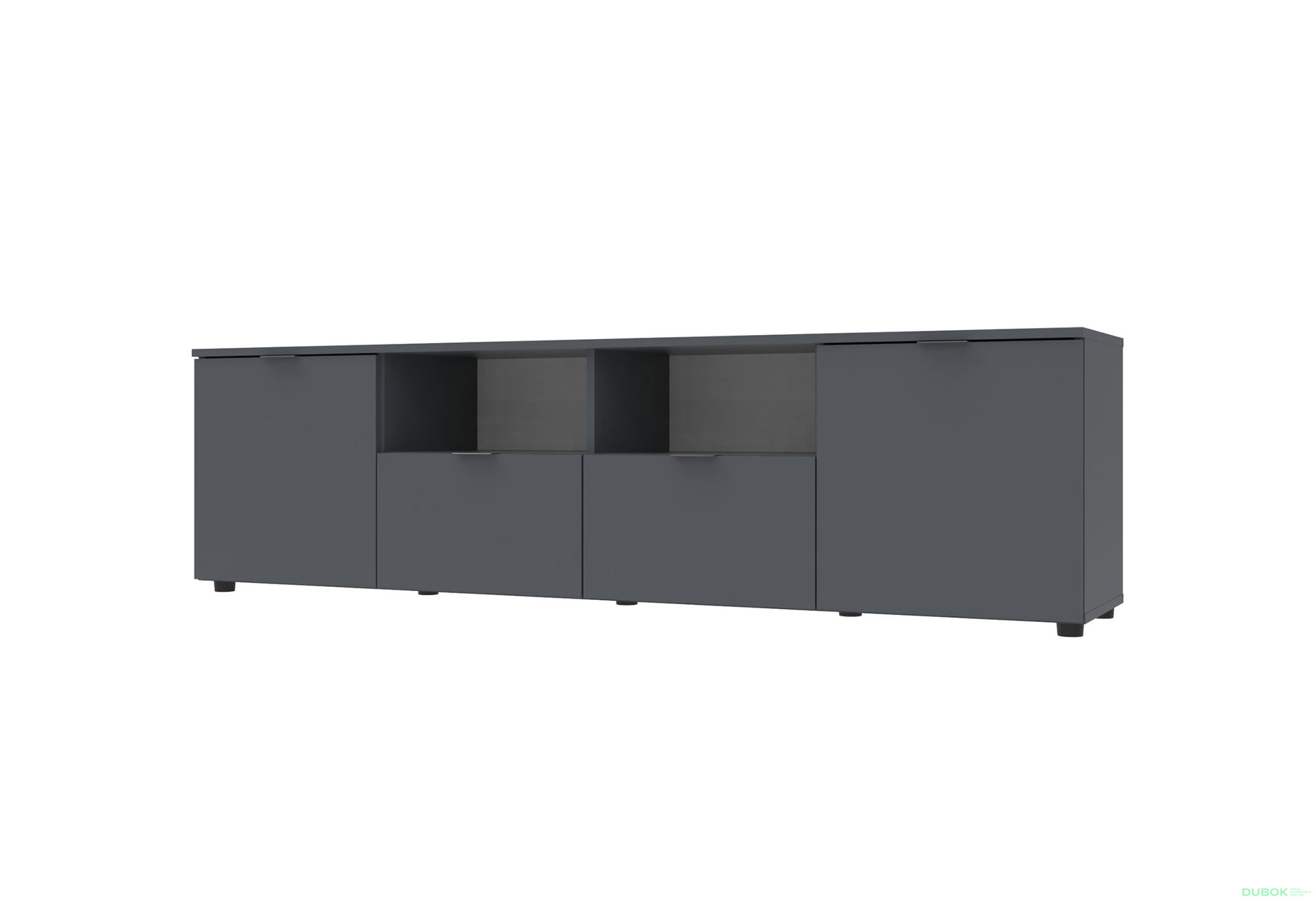Obrázek 1 - TV stolek s dvířky a zásuvkami Ron 4 180 cm Grafit