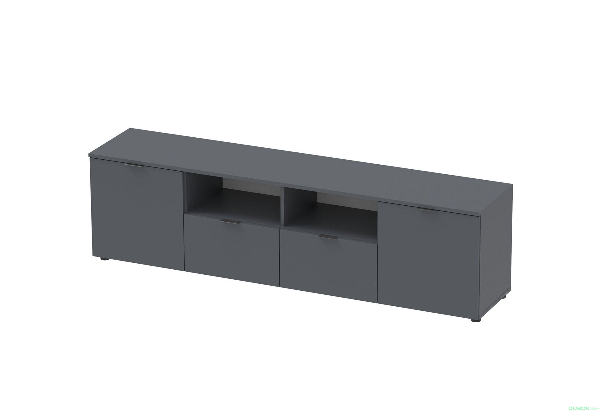 Obrázek 5 - TV stolek s dvířky a zásuvkami Ron 4 180 cm Grafit