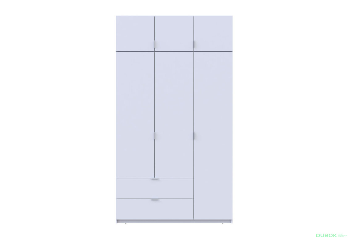 Obrázek 4 - Skříň čtyřdveřová Lukas 135 cm bílá