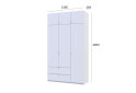 Obrázek 9 - Skříň čtyřdveřová Lukas 135 cm bílá