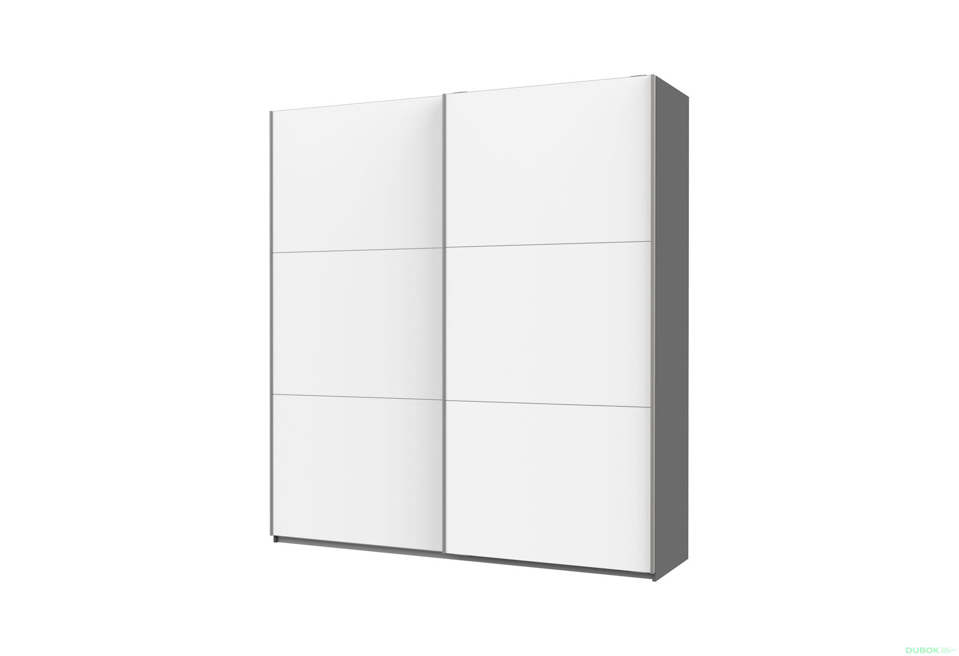 Obrázek 1 - Skříň G-Caiser Doros s 2 dveřmi DTD, 220 cm, antracit / bílá